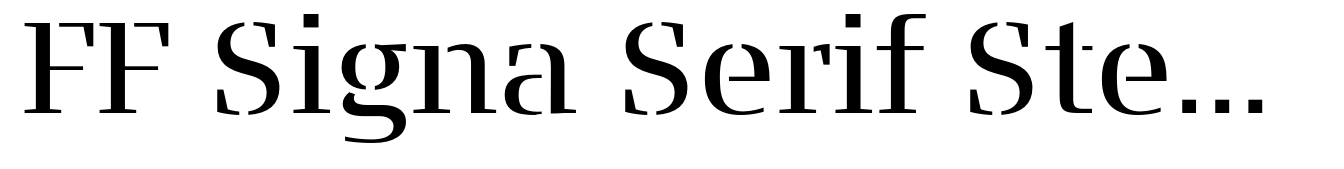 FF Signa Serif Stencil Pro Book
